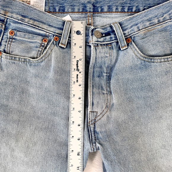 Levis 501 Jeans Womens 30x30 Fringe Fit 30x26 Denim Button Premium 90s Grunge - Picture 6 of 10